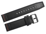 Pasek Tommy Hilfiger 1791136 Czarna Skóra Pomarańczowe Przeszycia